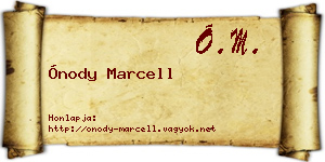 Ónody Marcell névjegykártya
